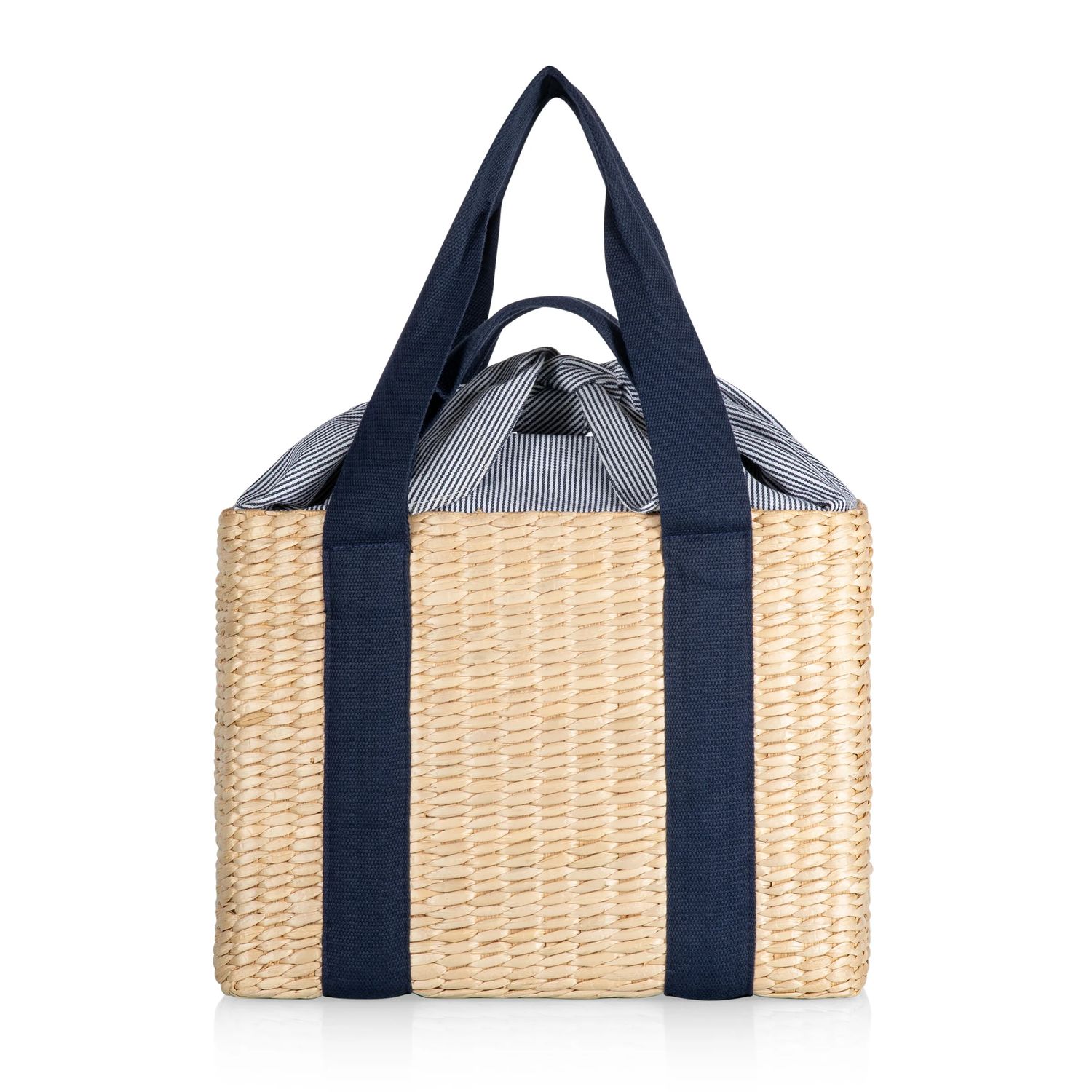 Picnic Time Parisian Basket - Beige w/ Navy Accent 121-00-107