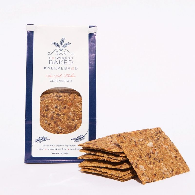 Norwegian Baked Knekkebrod - Sea Salt Flakes Crispbread