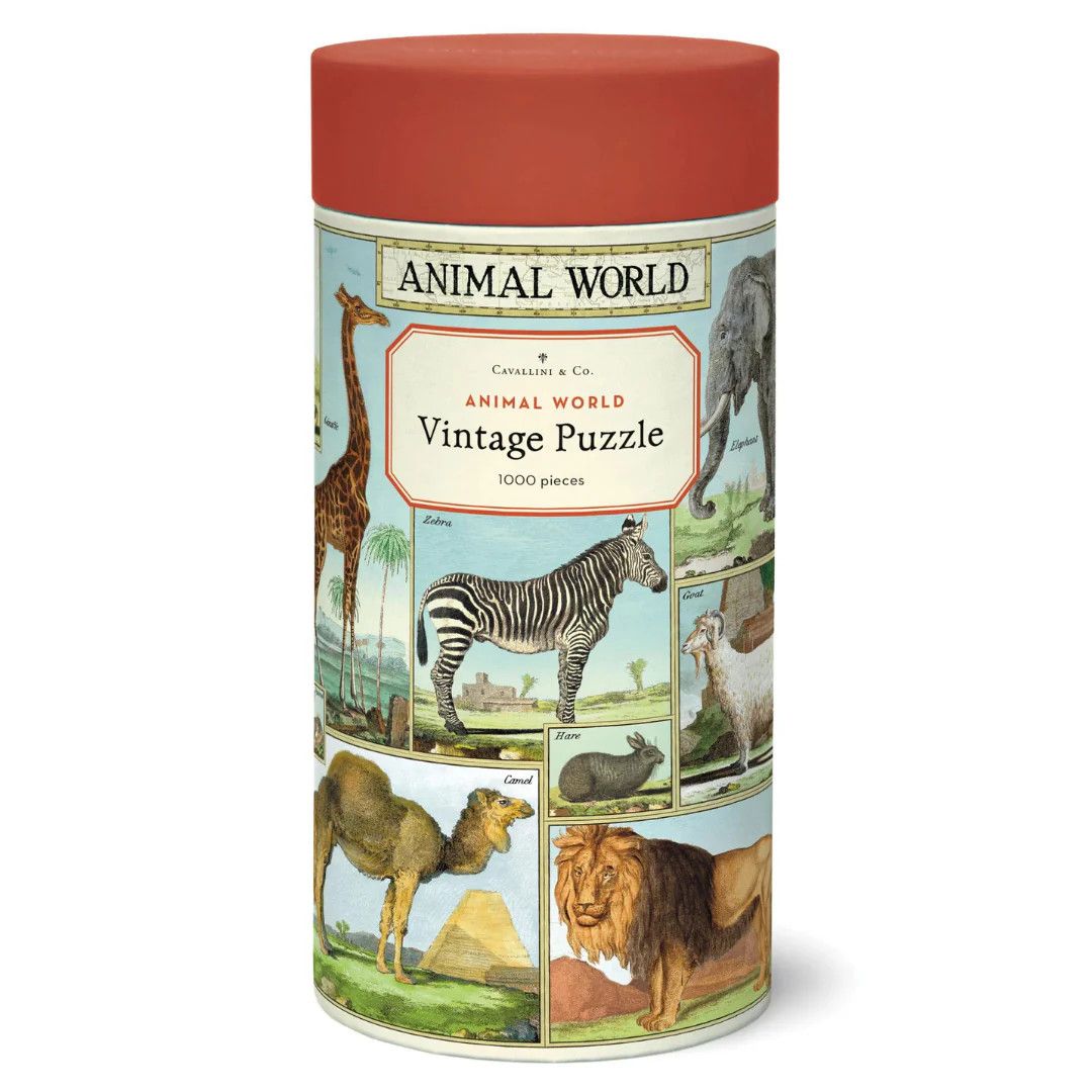Cavallini Papers Vintage Puzzle - Animal World