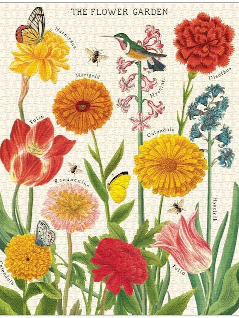 Cavallini Papers Vintage Puzzle - Flower Garden
