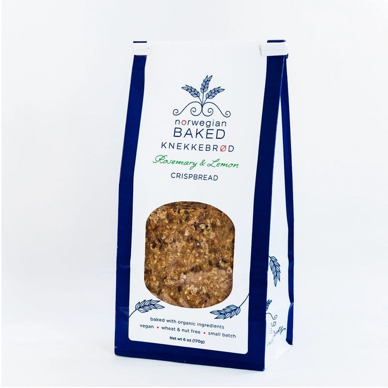 Norwegian Baked Knekkebrod - Rosemary &amp; Lemon Crispbread