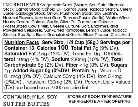 Sutter Buttes Tomato Sauce - Tuscan Sun-Dried Tomato