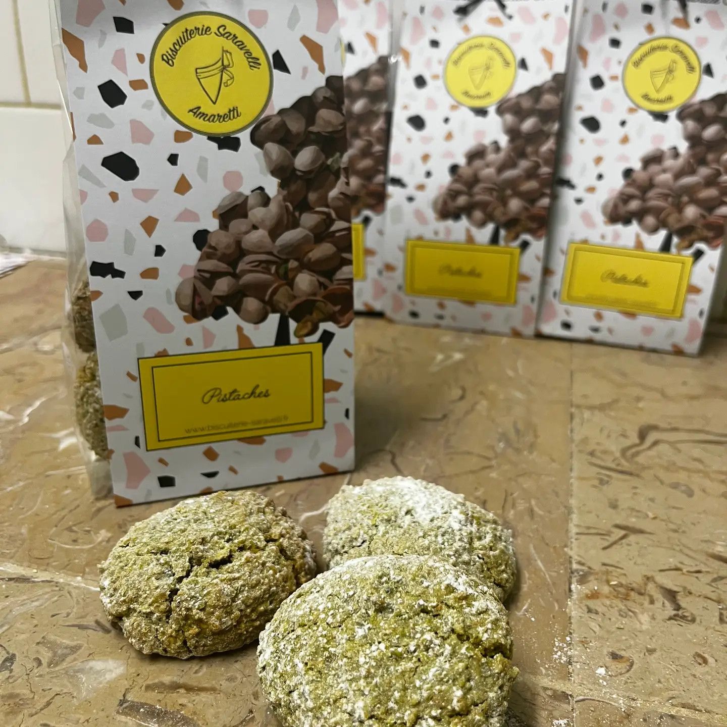 Cuggiulelle Saravelli Artisanal Biscuits - Amaretti Pistachios