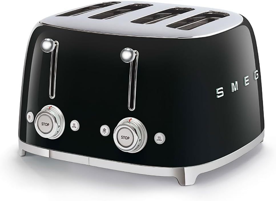 Smeg - 50s Retro Style 4x4 Toaster, Black