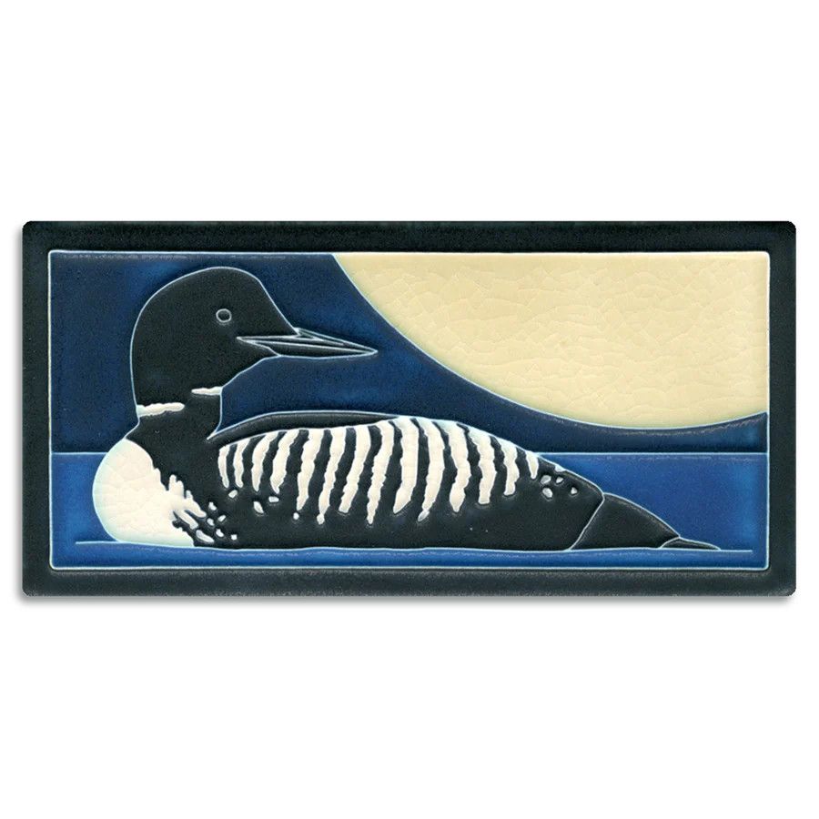 Motawi Tileworks - Loon on Midnight, 4x8, 4809