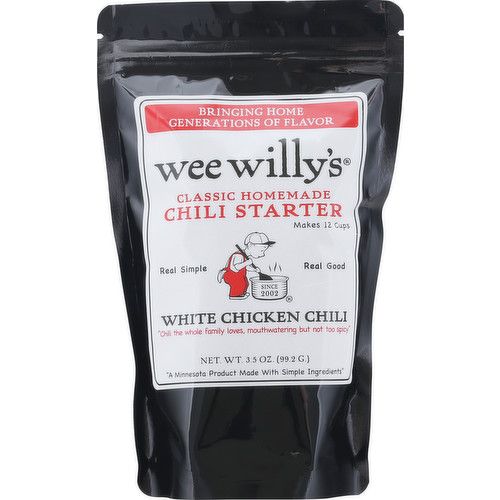 Wee Willy&#39;s Starter - Classic Homemade White Chicken Chili