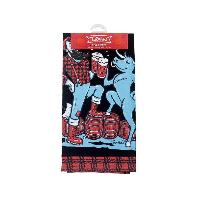 Funatic Adam Turman Tea Towel - Paul &amp; Babe Cheers!