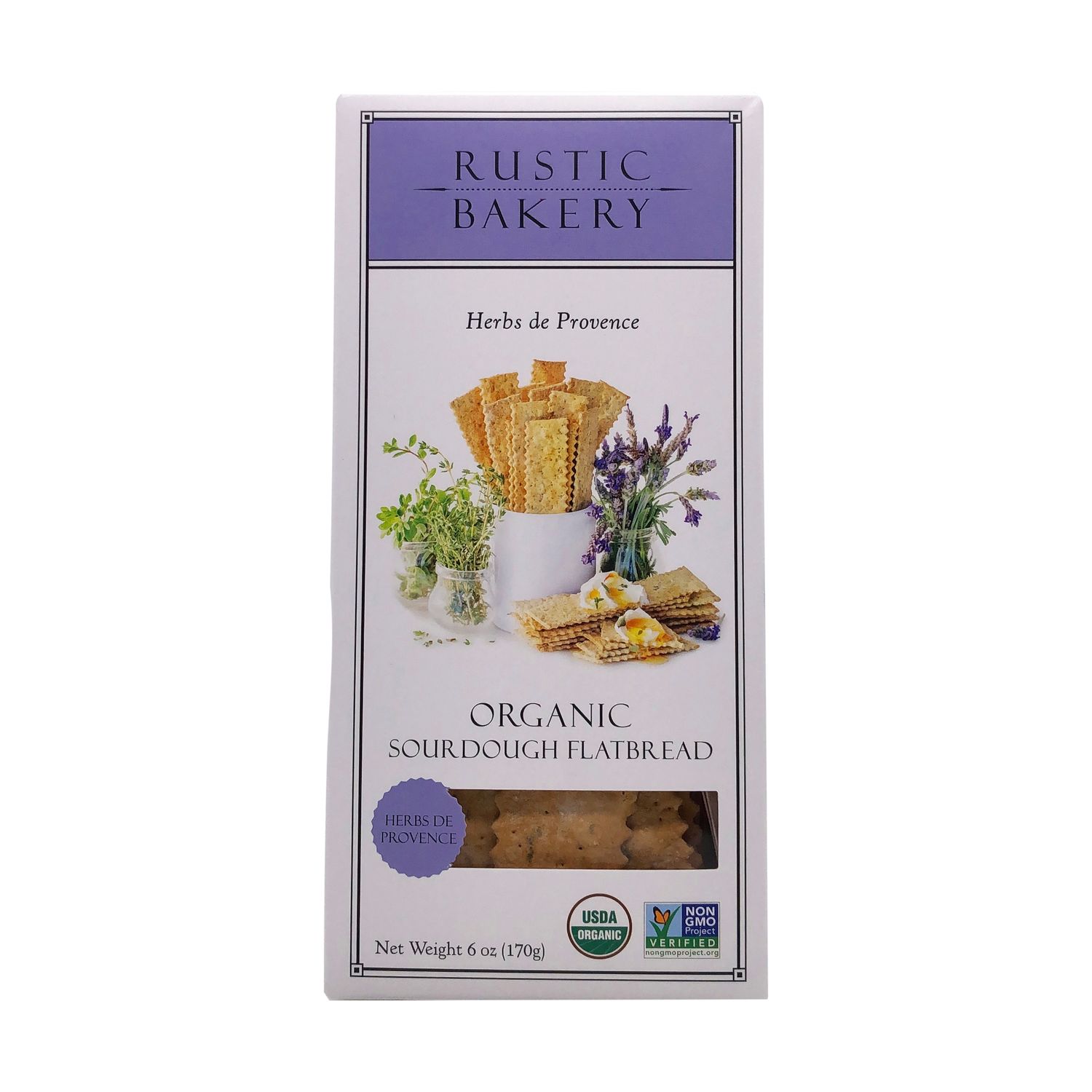 Rustic Bakery Organic Sourdough Flatbread Crackers - Herbs de Provence