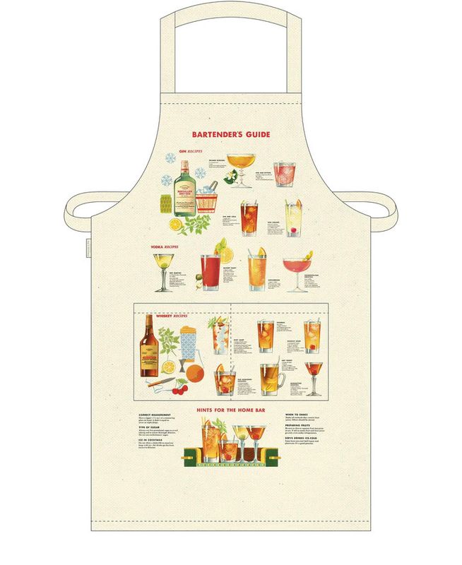 Cavallini Papers Vintage Apron - Bartender&#39;s Guide