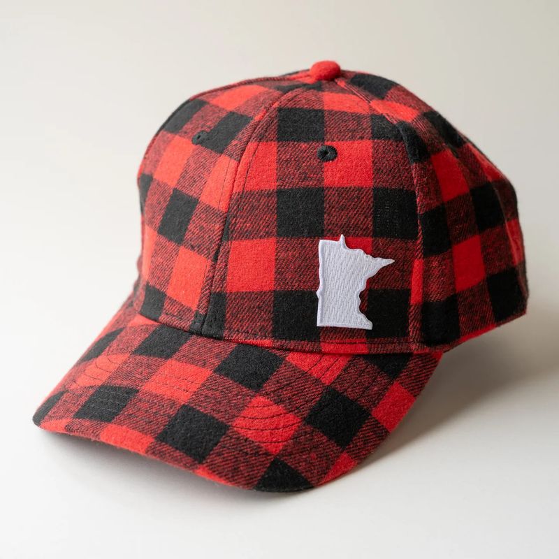 Minnesota Awesome Baseball Cap - MN Buffalo Plaid