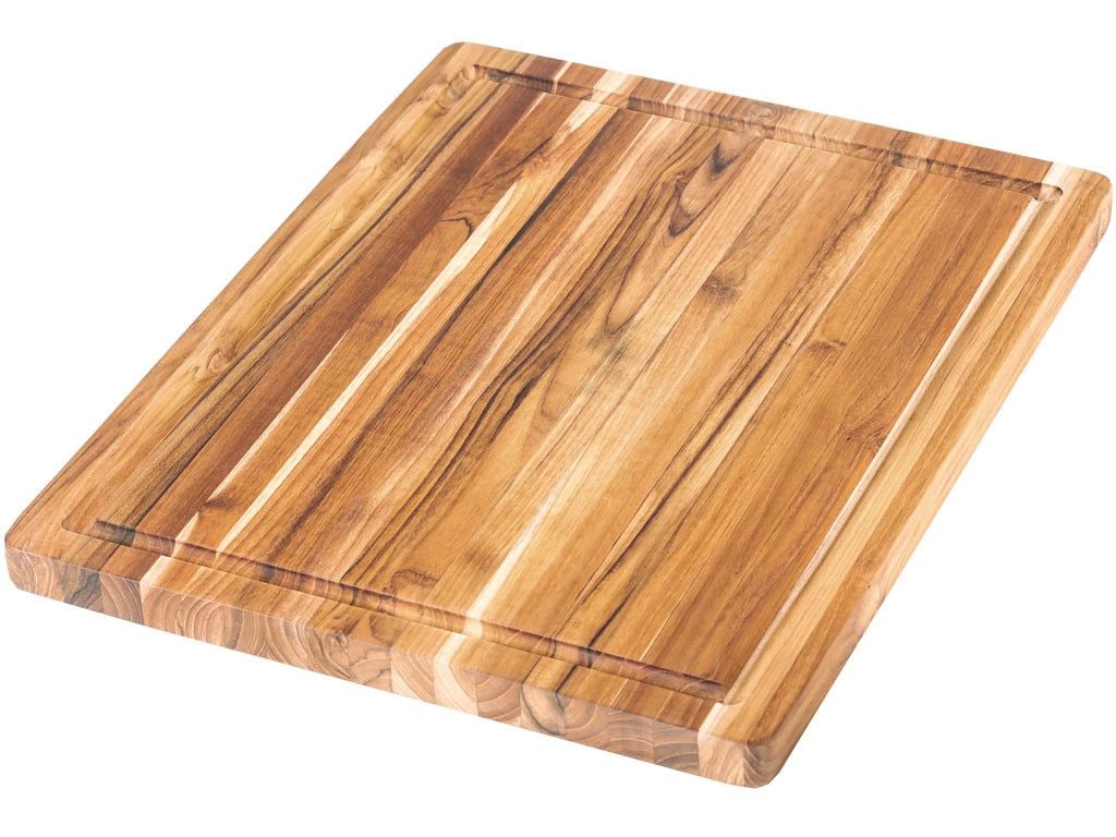Teakhaus - Rectangular Edge Grain Board w/ Juice Canal, Large 806