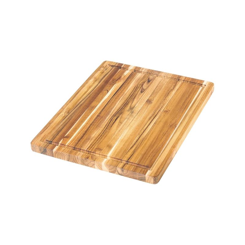 TeakHaus - Rectangular Edge Grain Board w/ Juice Canal, Small - 804