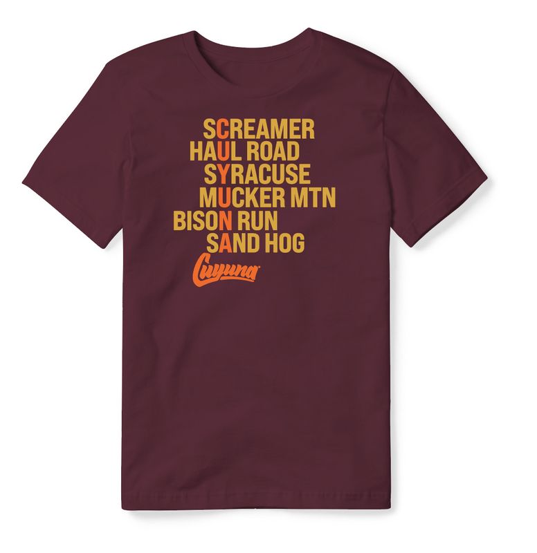 Cuyuna Adventure Town USA T-Shirt - Cuyuna Scrabble