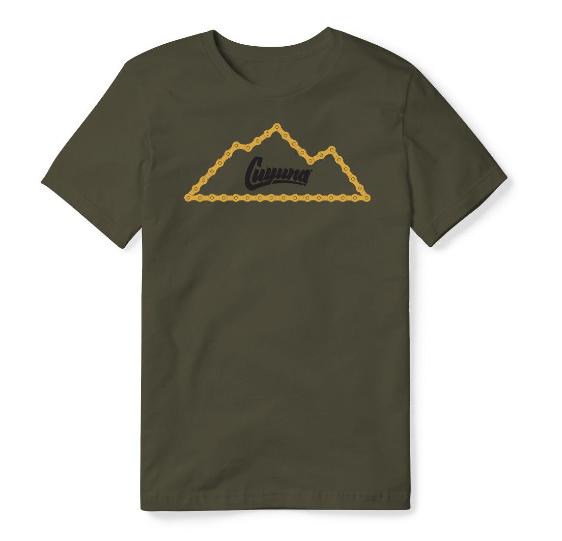 Cuyuna Adventure Town USA T-Shirt - Chain Gang Army Green