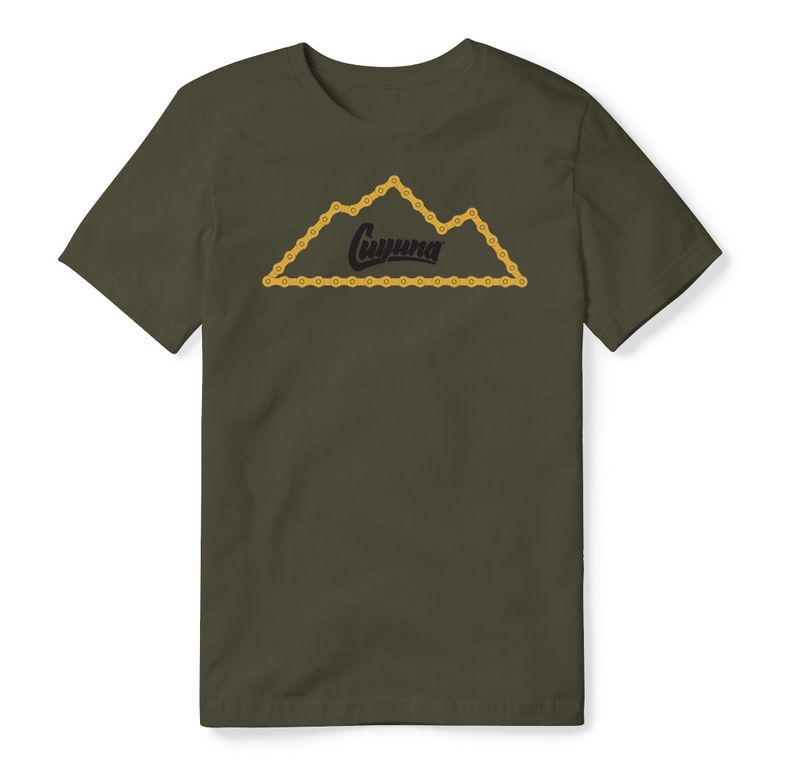 Cuyuna Adventure Town USA T-Shirt - Chain Gang Army Green