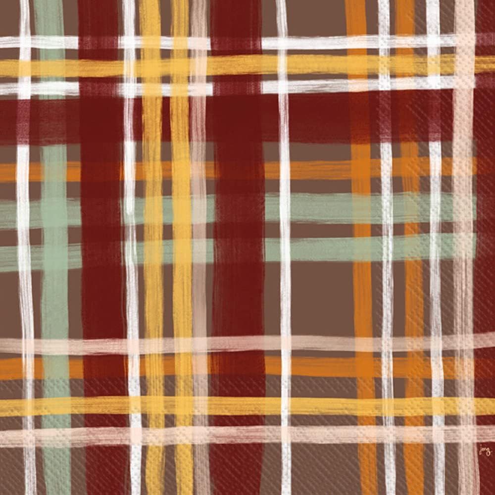 IHR Cocktail Napkins - Fall Plaid