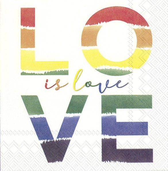 IHR Cocktail Napkins - Love is Love