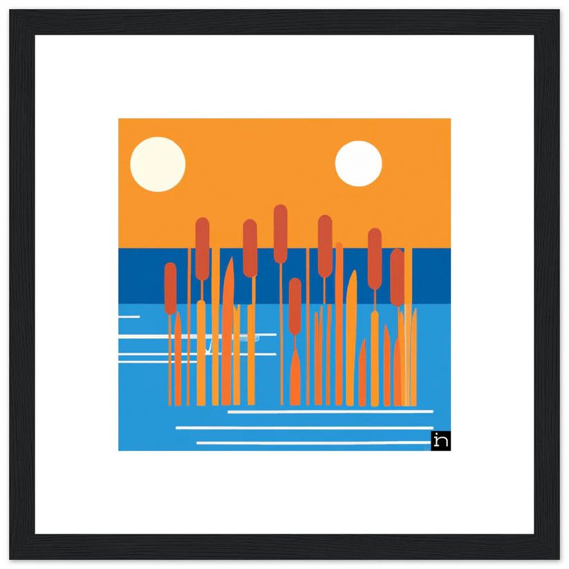Taalla Framed Print - Cattail 007-23