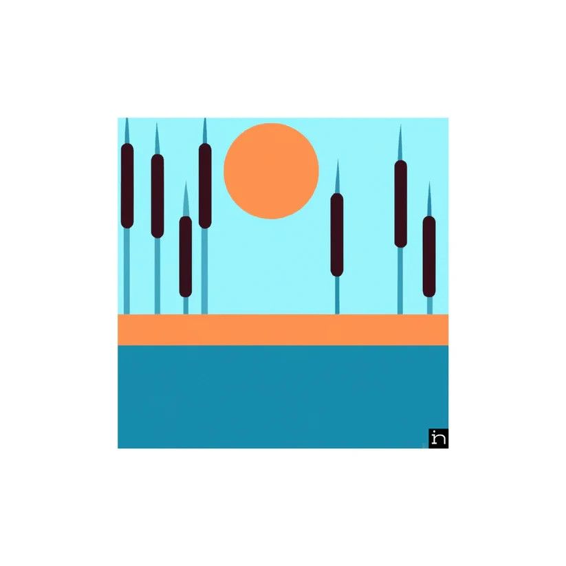 Taalla Matted Print - Cattail 004-23