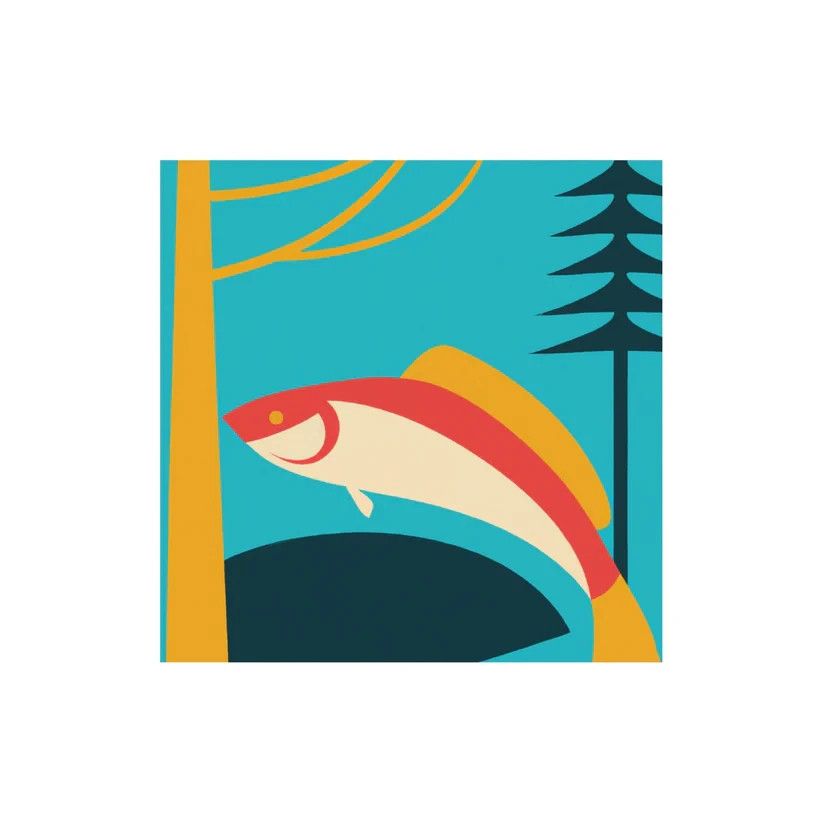 Taalla Matted Print - Fish 002-23