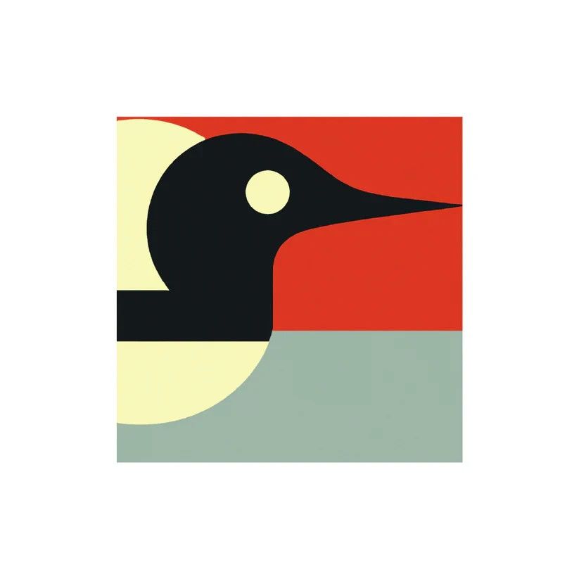 Taalla Matted Print - Loon 001-23