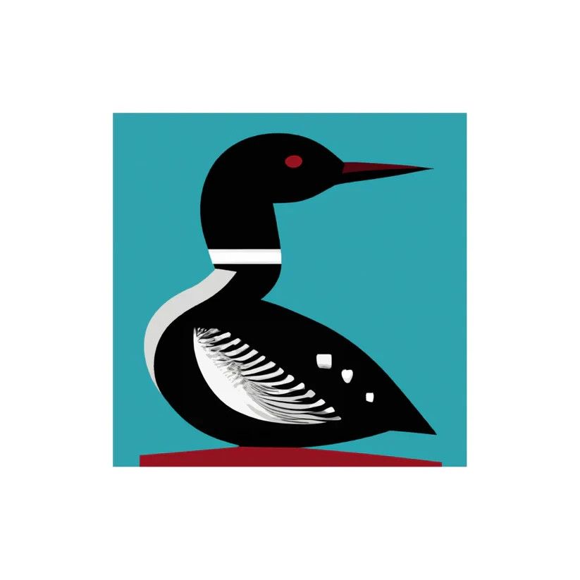 Taalla Matted Print - Loon 004-23