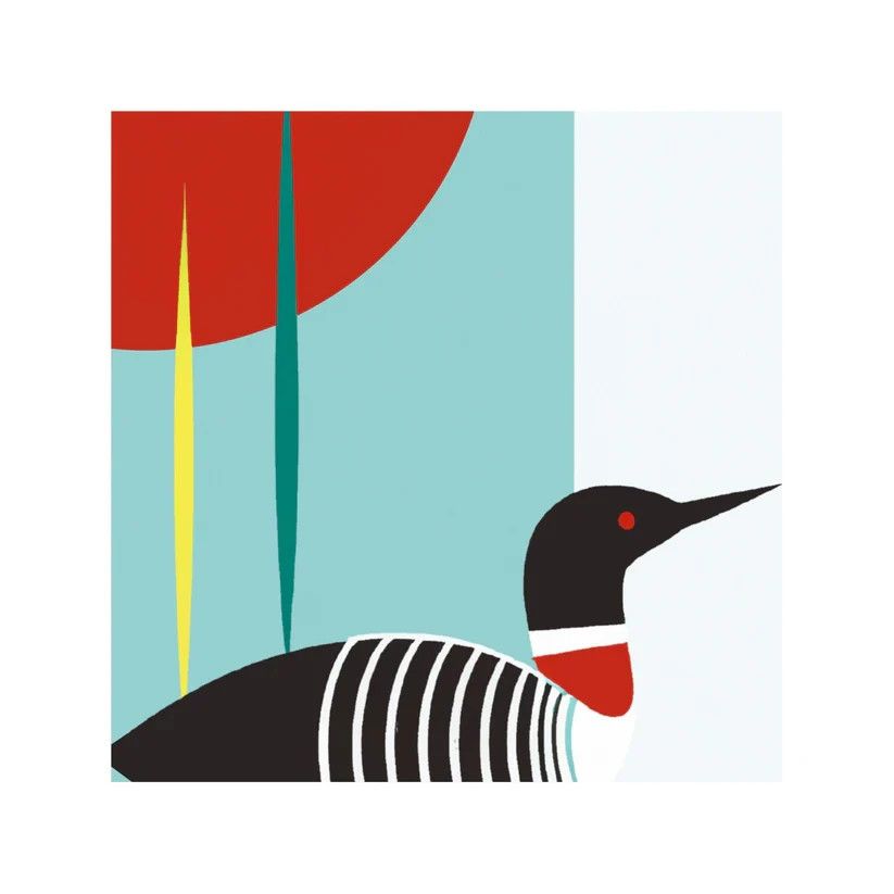 Taalla Matted Print - Loon 005-23