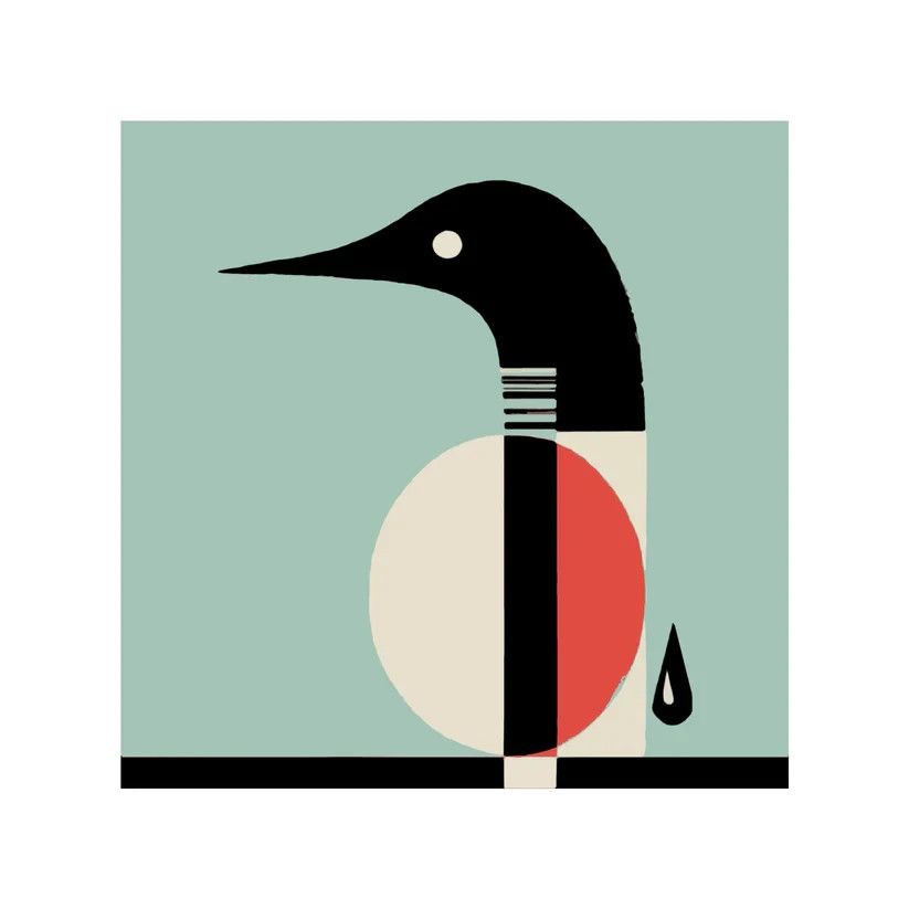 Taalla Matted Print - Loon 009-23
