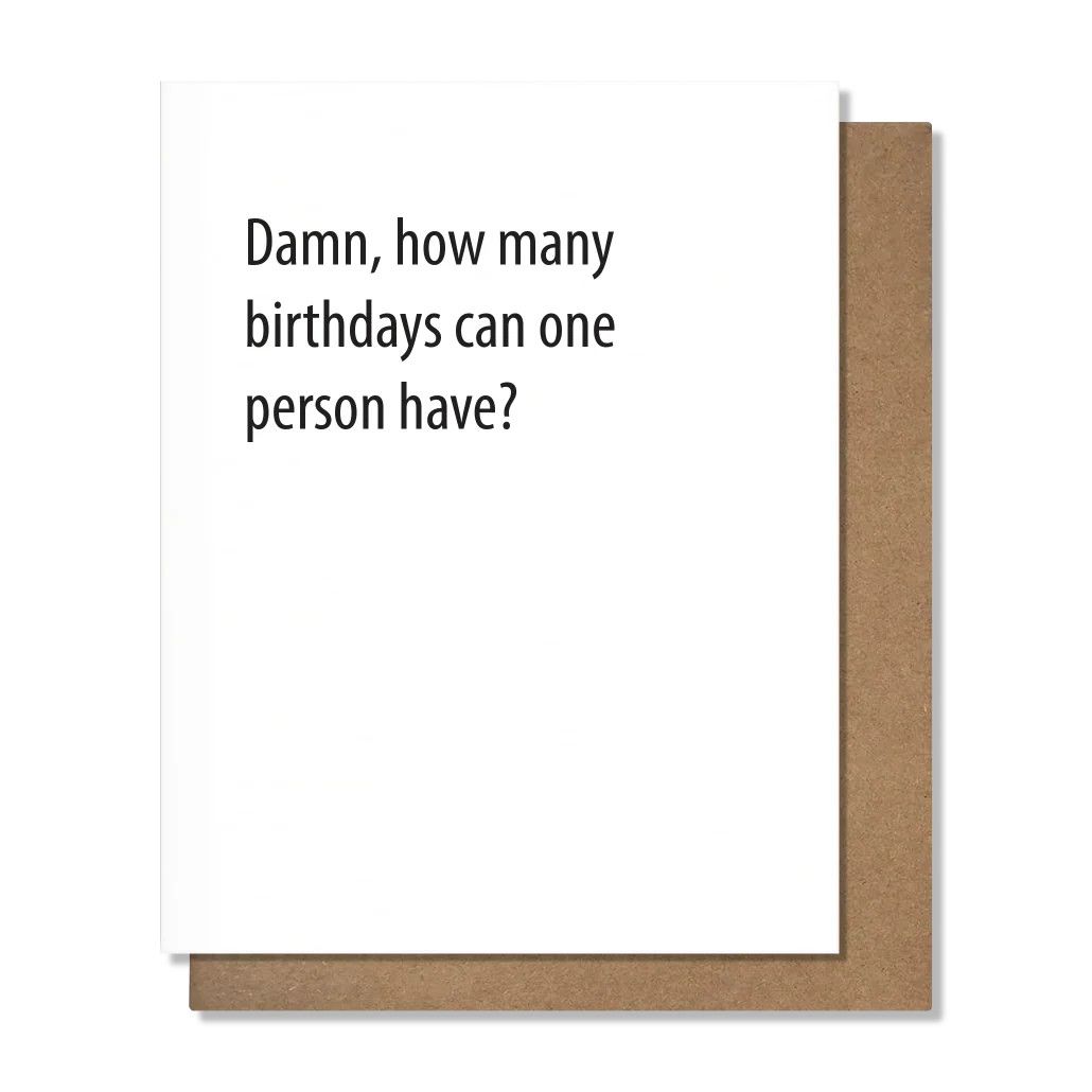 Pretty Alright Goods Card - How Many