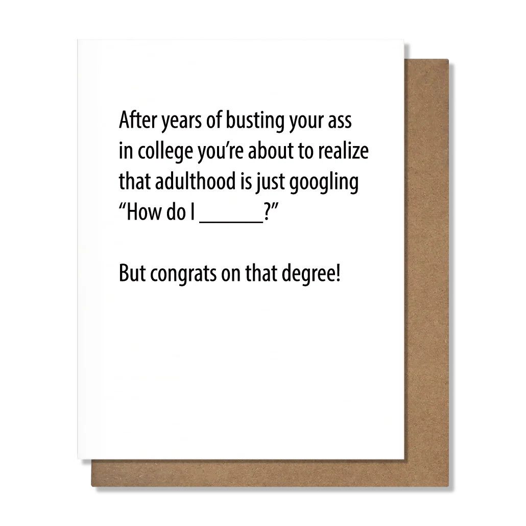 Pretty Alright Goods Card - Google Degree