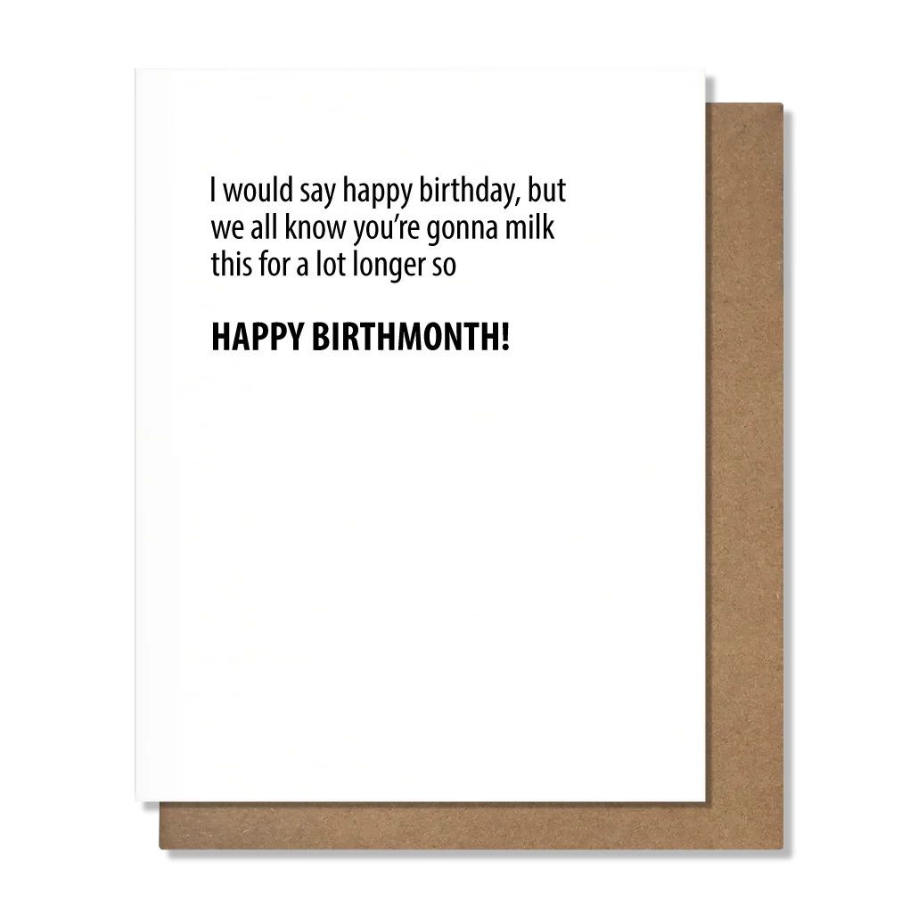 Pretty Alright Goods Card - Birth Month