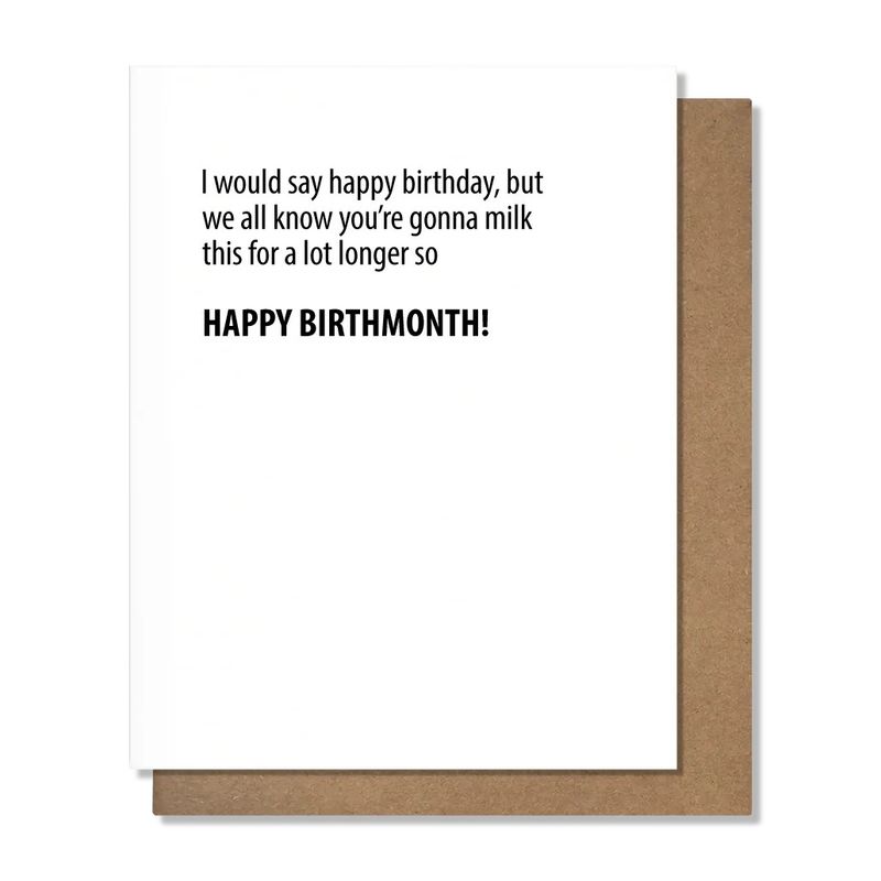 Pretty Alright Goods Card - Birth Month