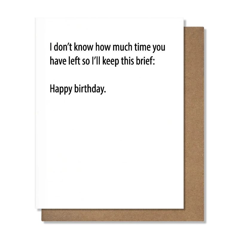 Pretty Alright Goods Card - Brief Birthday