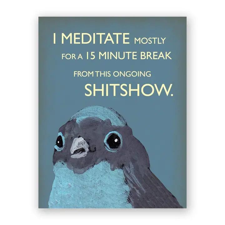 The Mincing Mockingbird Card - Meditate