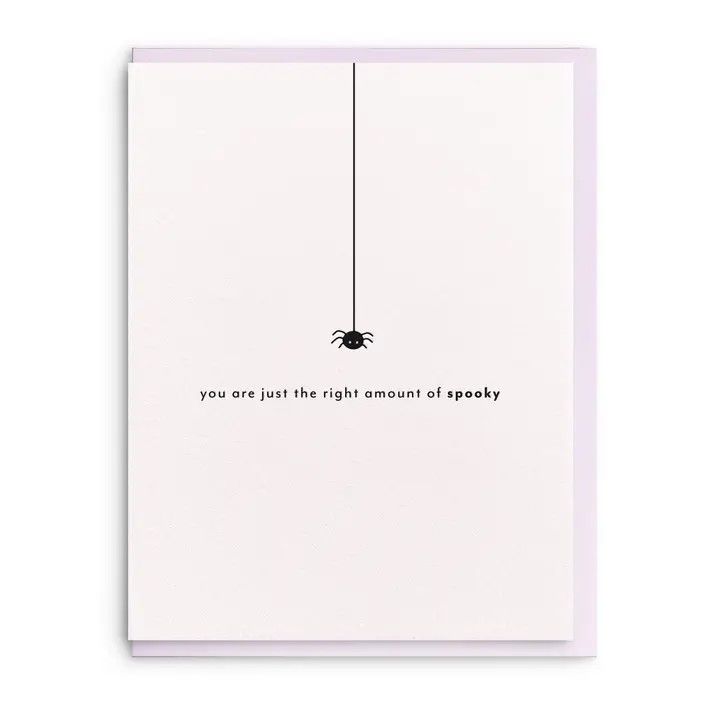 Dahlia Press Greeting Card - Spooky Spider