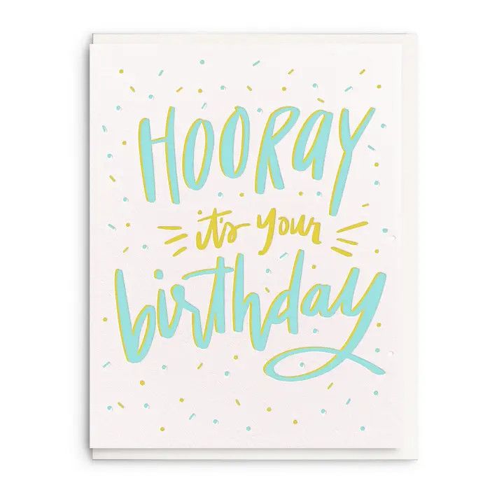 Dahlia Press Greeting Card - Hooray!