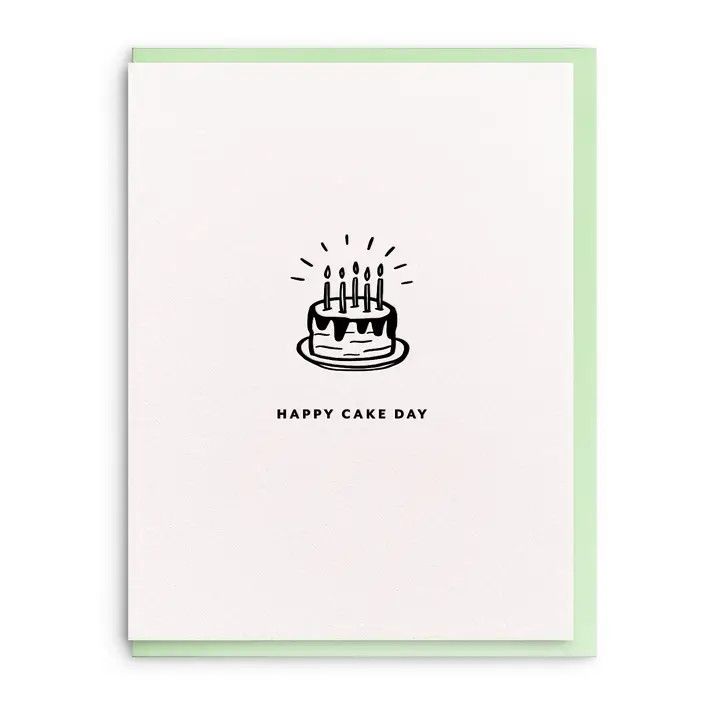 Dahlia Press Greeting Card - Happy Cake Day