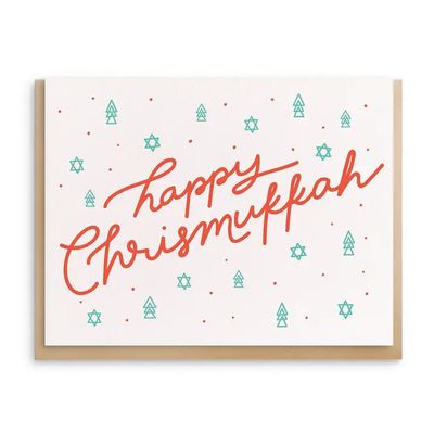 Dahlia Press Greeting Card - Happy Chrismukkah