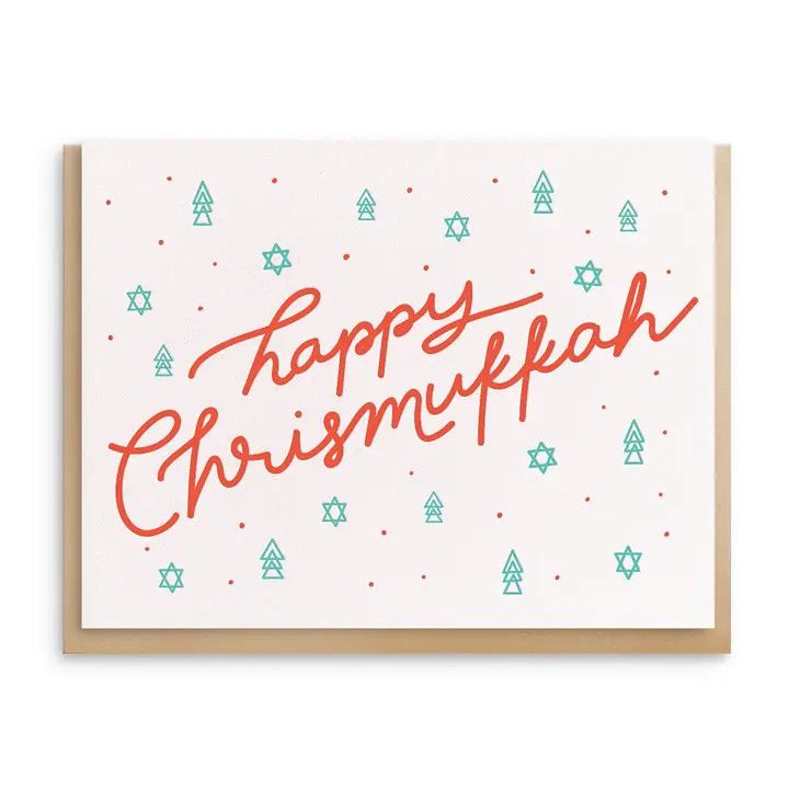 Dahlia Press Greeting Card - Happy Chrismukkah