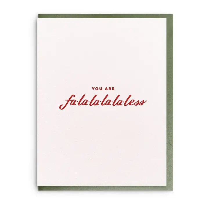 Dahlia Press Greeting Card - Fa La La