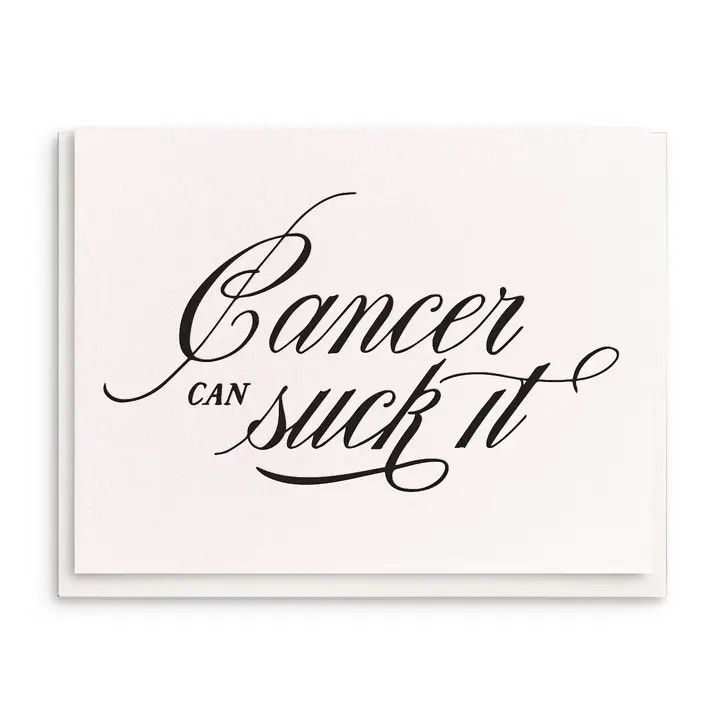Dahlia Press Greeting Card - Cancer Sucks