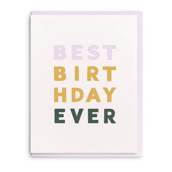 Dahlia Press Greeting Card - Best Birthday