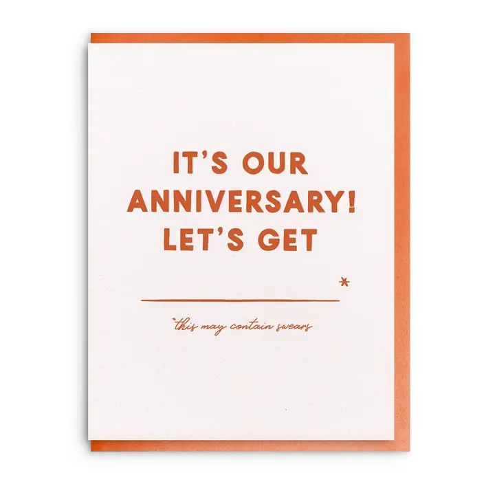 Dahlia Press Greeting Card - Anniversary Swears