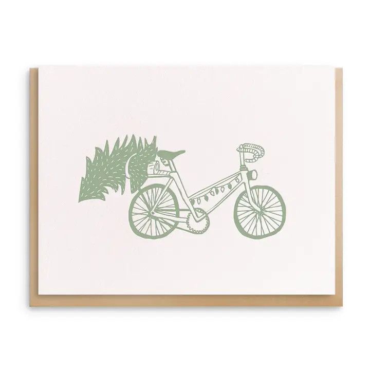 Dahlia Press Greeting Card - Winter Bike