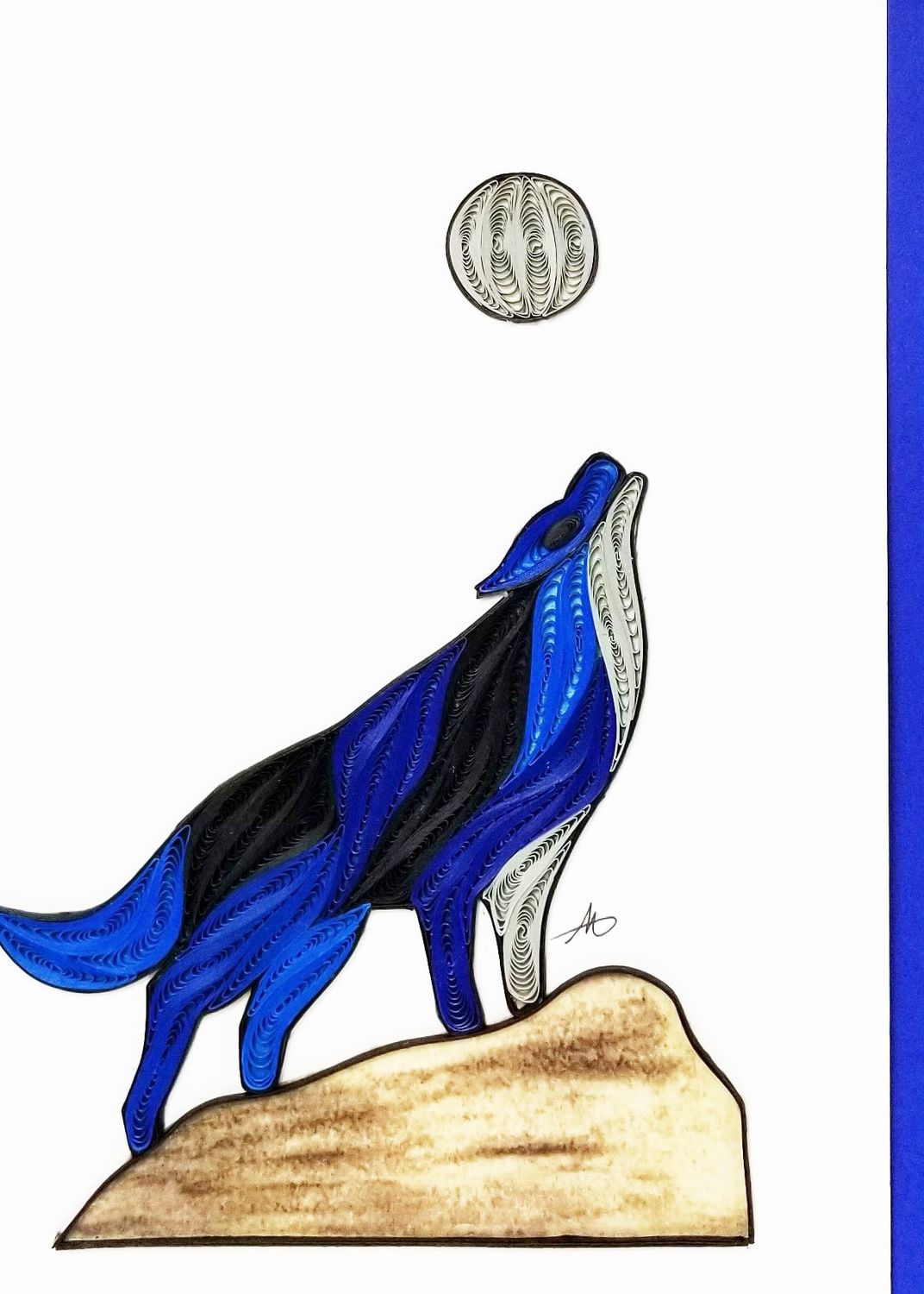 Iconic Quilling Wolf