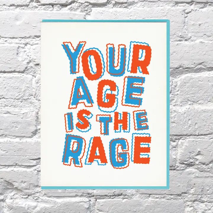 Bench Pressed Card - Your Age is the Rage