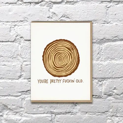 Bench Pressed Card - Tree Rings