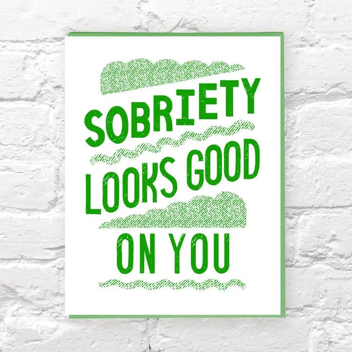 Bench Pressed Card - Sobriety