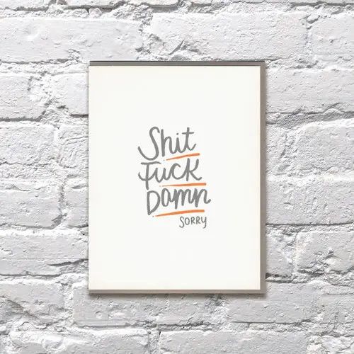 Bench Pressed Card - Shit Fuck