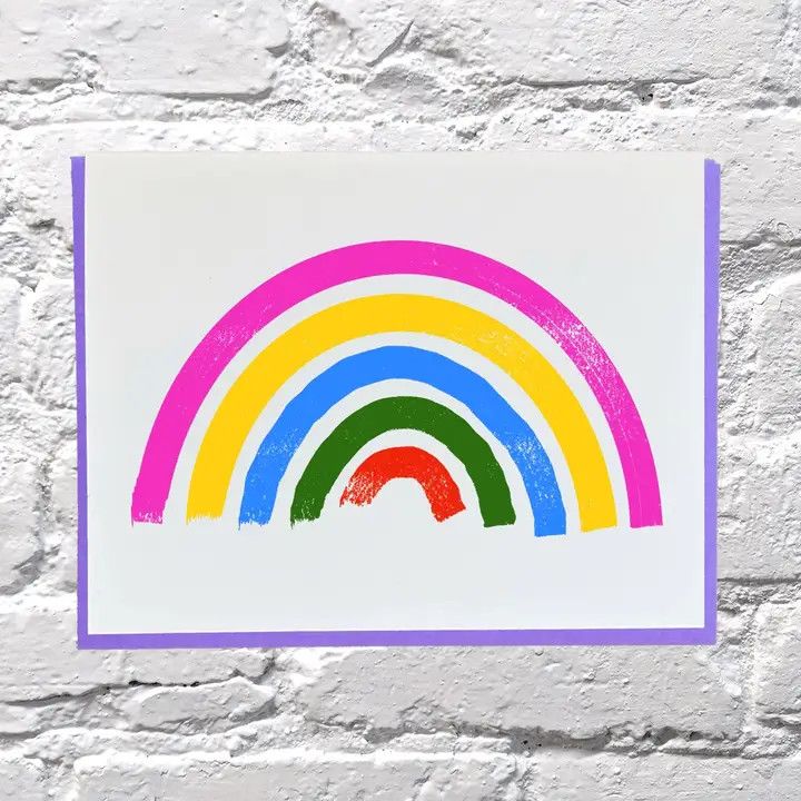 Bench Pressed Card - Rainbow
